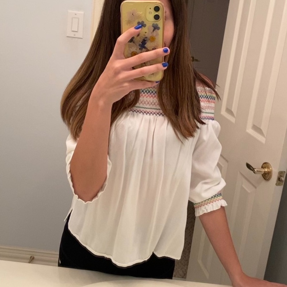 White Rainbow Off-the-Shoulder